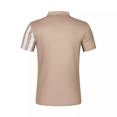 Gestreept Poloshirt met Lapel Kraag