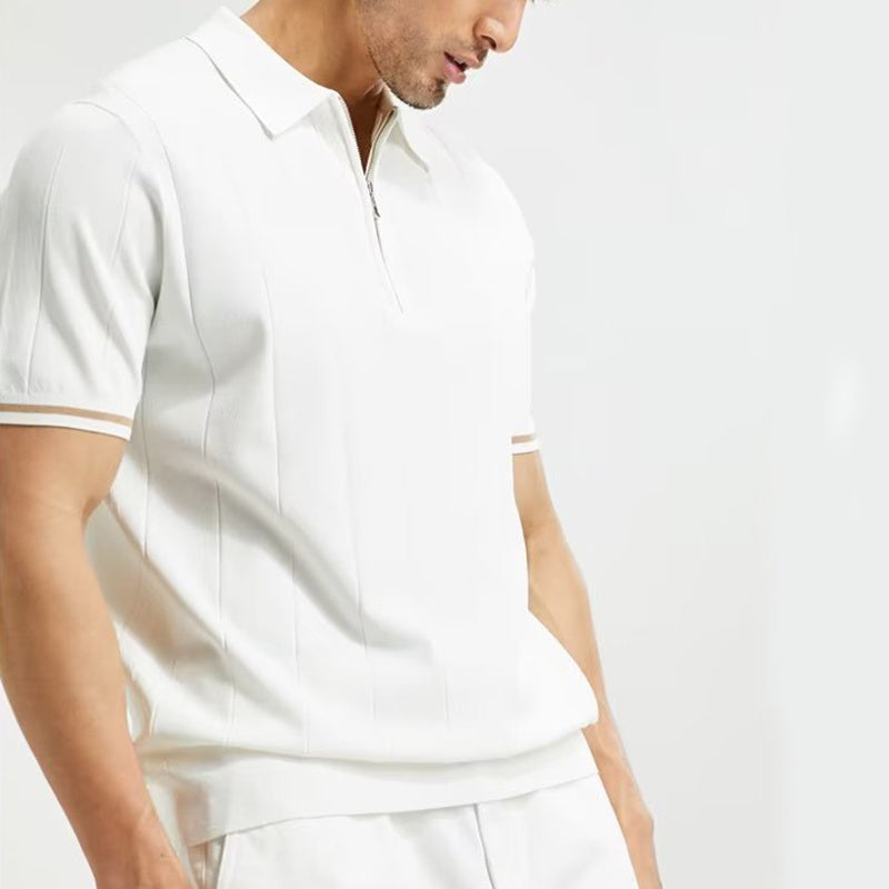 Zomers Mode Poloshirt met Korte Mouwen