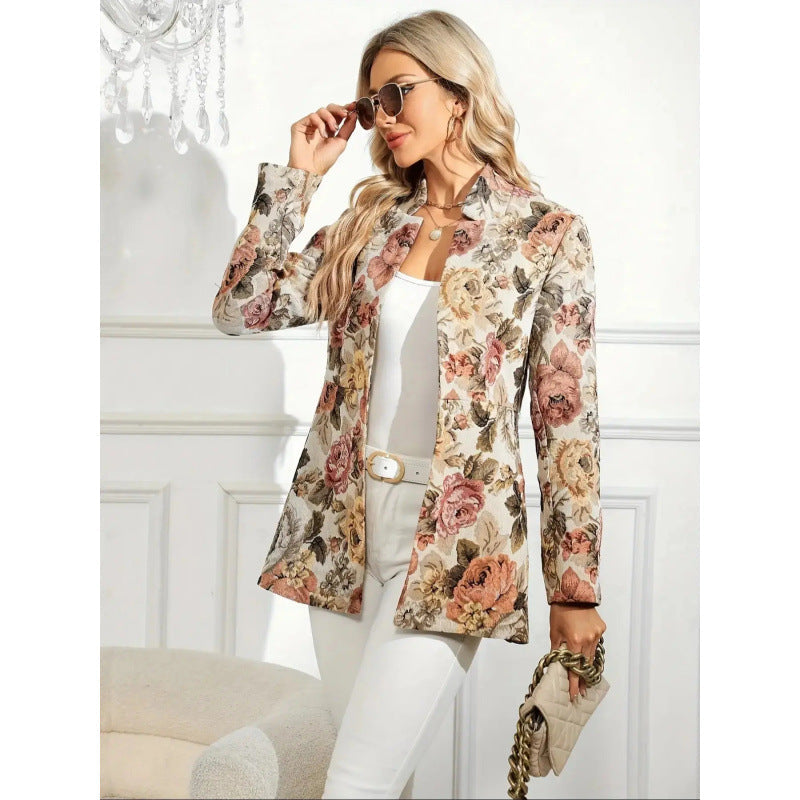 Mode Casual Geprinte Jas