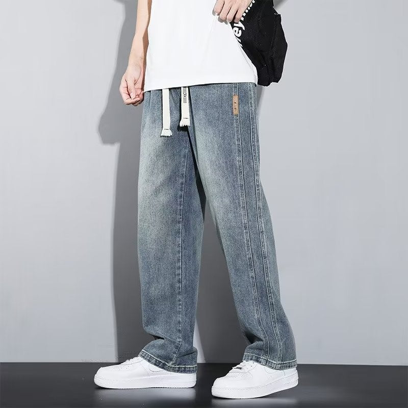 Comfortabele Rechte Losvallende Jeans