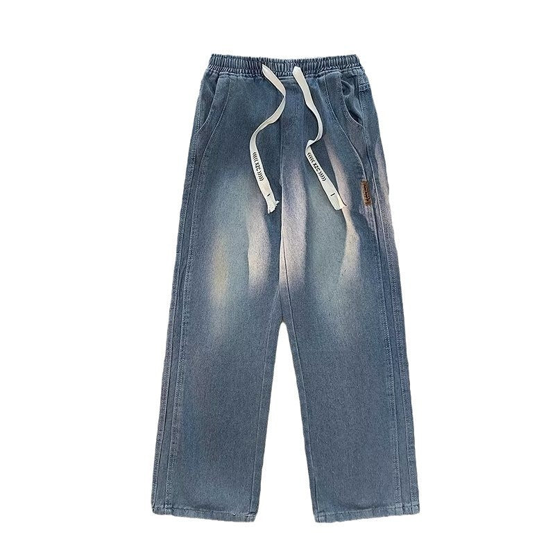Comfortabele Rechte Losvallende Jeans