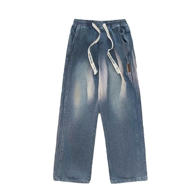 Comfortabele Rechte Losvallende Jeans