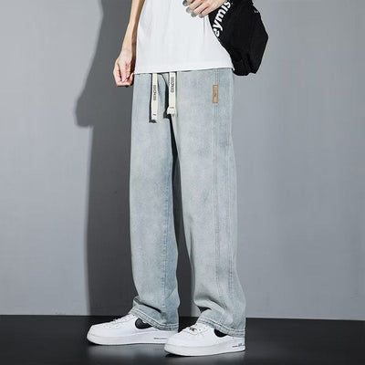 Comfortabele Rechte Losvallende Jeans