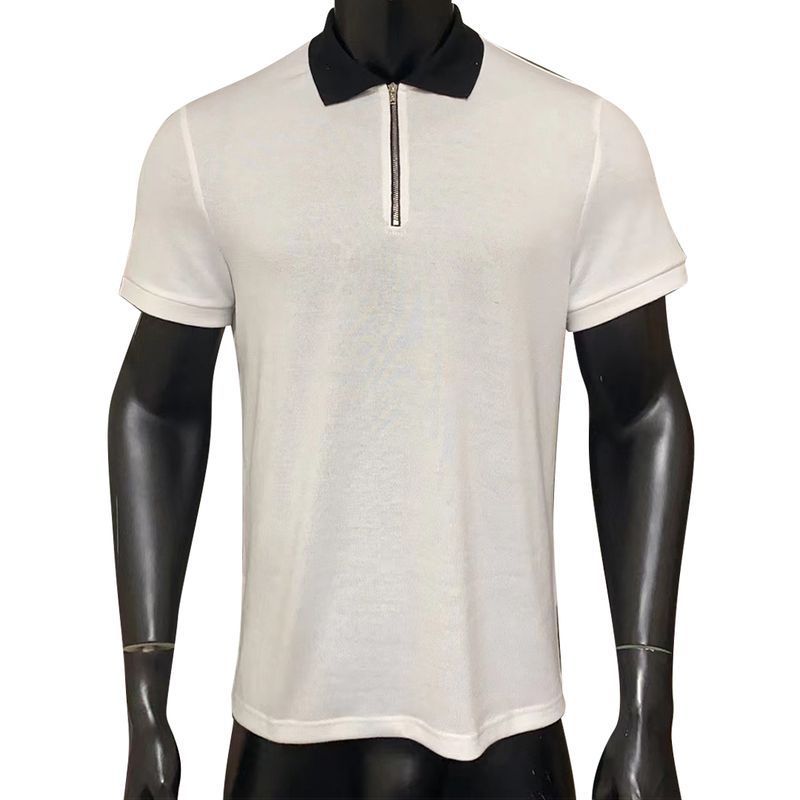 Effen Wit Herenpoloshirt met Elementair Ontwerp